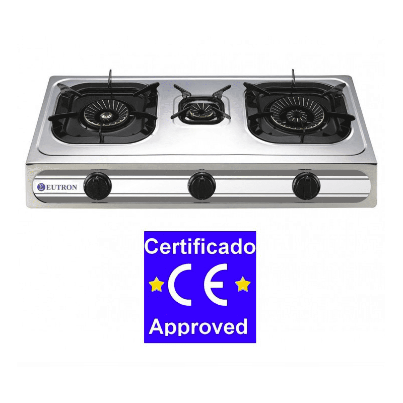 Cocina sobremesa de gas 3 fuegos con Termopar Cocina sobremesa de gas 3 fuegos con Termopar