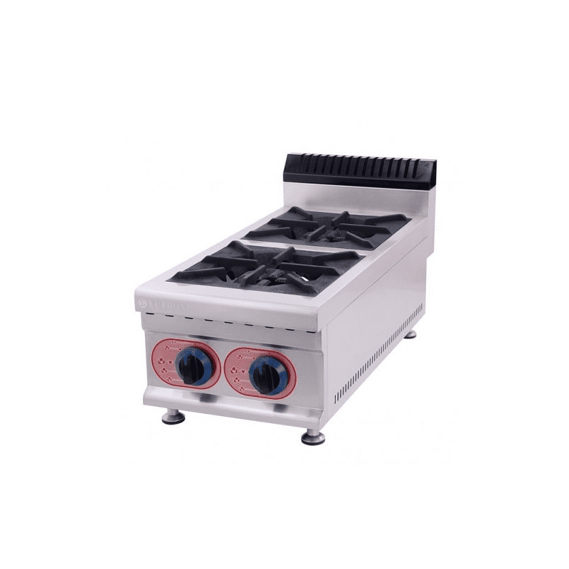 Cocina de sobremesa profesional de gas con 2 quemadores Cocina de sobremesa profesional de gas con 2 quemadores