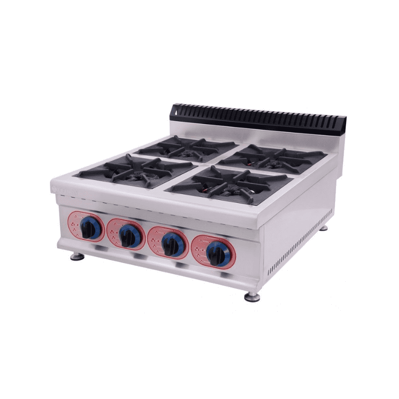 Cocina de sobremesa profesional de gas con 3 quemadores horizontal Cocina de sobremesa profesional de gas con 3 quemadores horizontal