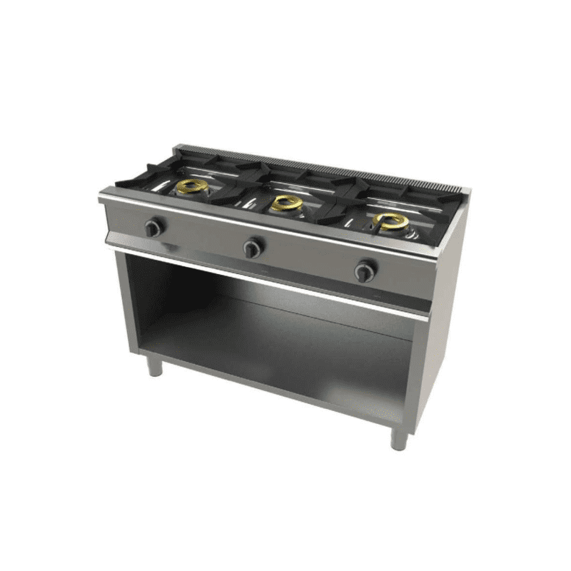 Cocina a gas con mueble de 3 fuegos Cocina a gas con mueble de 3 fuegos