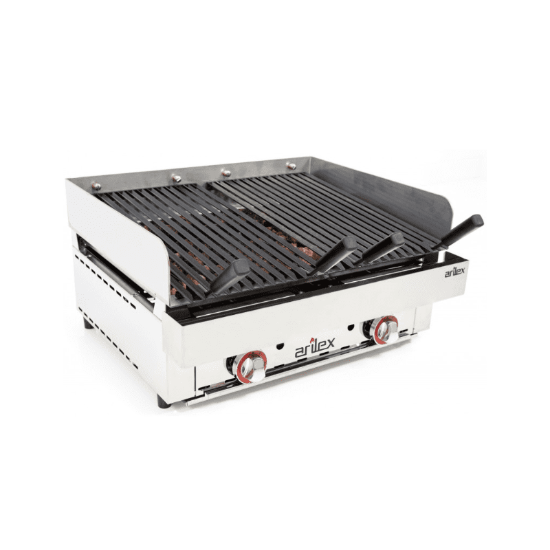 Parrilla Barbacoa a gas vasca piedra volcánica - 70cm Parrilla Barbacoa a gas vasca piedra volcánica - 70cm