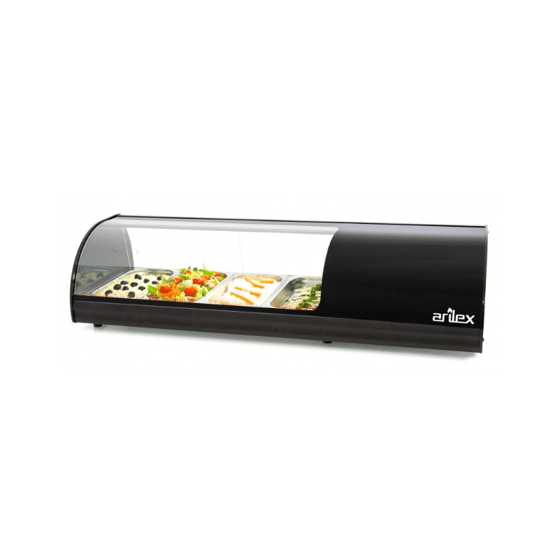 Vitrina Refrigerada De Tapas 4 Bandejas GN1/3 Color Negro Vitrina Refrigerada De Tapas 4 Bandejas GN1/3 Color Negro