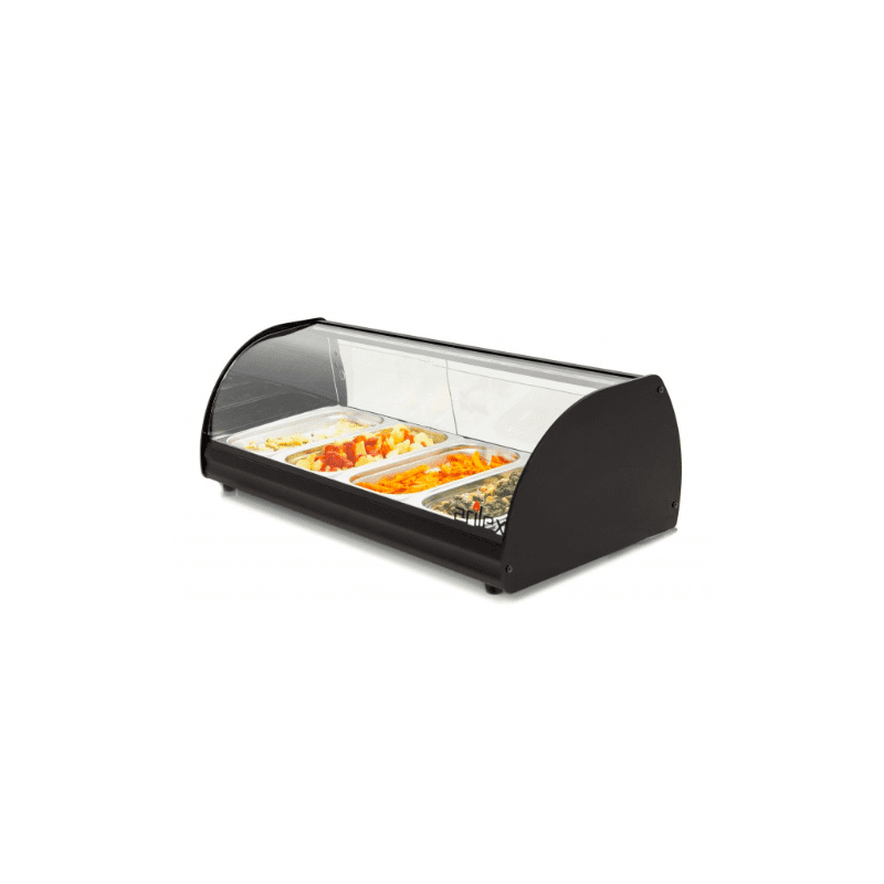 Vitrina calienta tapas 4 Bandejas GN1/3 Color Negro Vitrina calienta tapas 4 Bandejas GN1/3 Color Negro