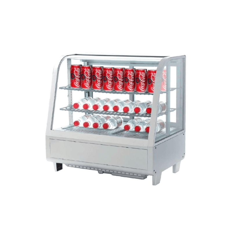 Expositor VITRINA refrigerada 4 caras 100litros - iluminación Led color blanco Expositor VITRINA refrigerada 4 caras 100litros - iluminación Led color blanco