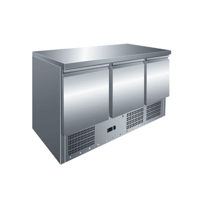 Mesa fría refrigerada 3 puertas - De preparación Mesa fría refrigerada 3 puertas - De preparación